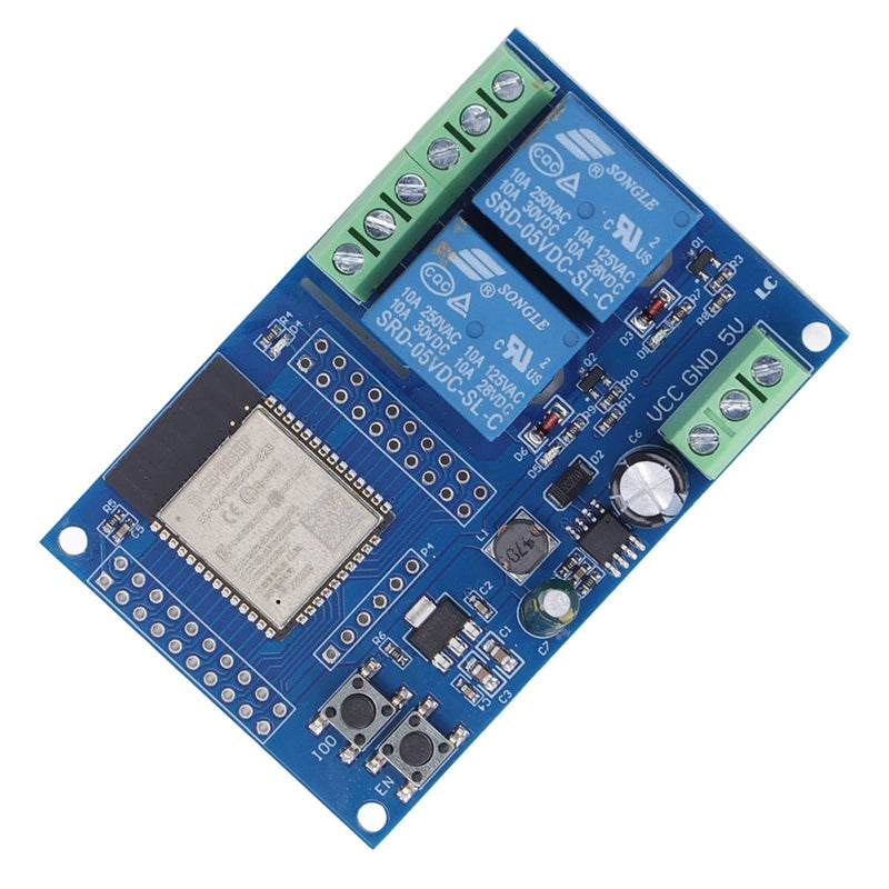 Dual relay module ESP32 development board ESP32-WROOM secondary development DC5-60V power supply