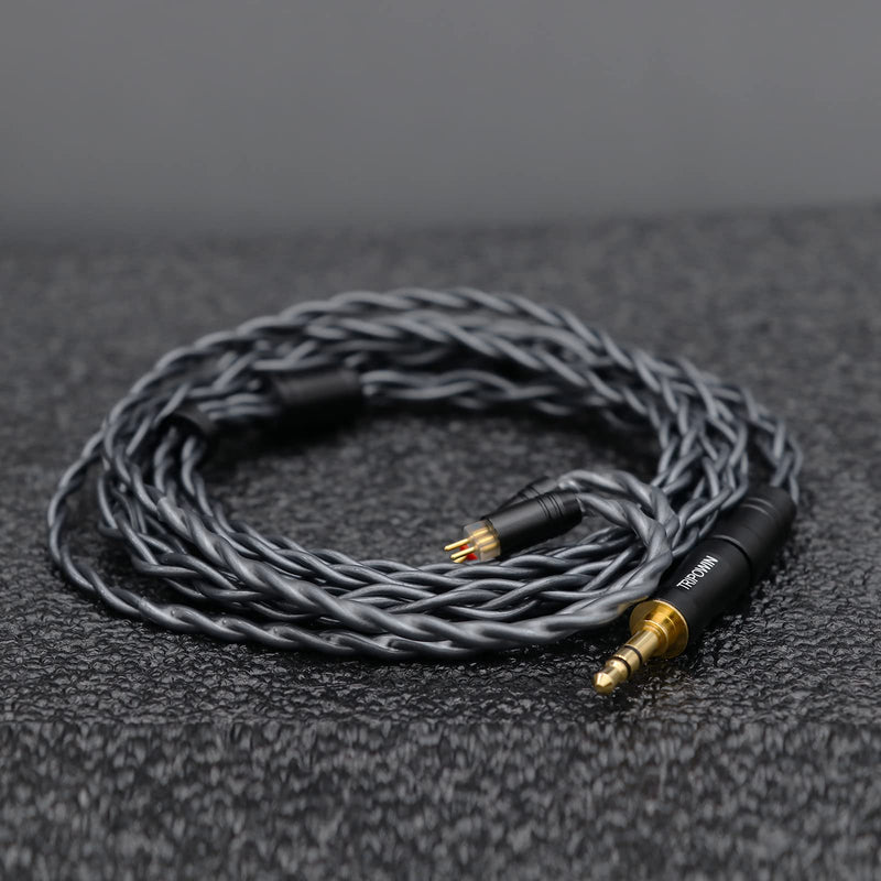 Tripowin Noire 4 Core 24AWG OCC Upgraded HiFi Audio Cable with Detachable 3-in-1 2.5mm/3.5mm/4.4mm Plug for Audiophile Musician (0.78mm 2Pin) 0.78mm 2Pin Tripowin Noire