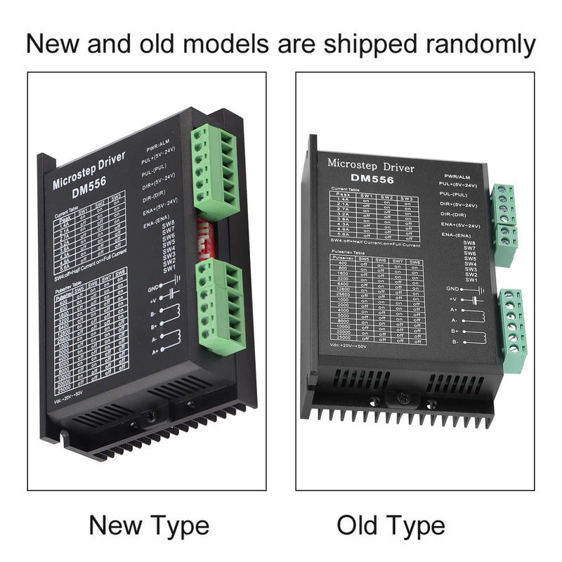 DM556 stepper motor driver, DC 24V-50V 1.0A-5.6A 2 phase stepper motor driver stepper motor driver CNC digital microstep stepper driver stepper motor controller for 42/57 stepper motor control