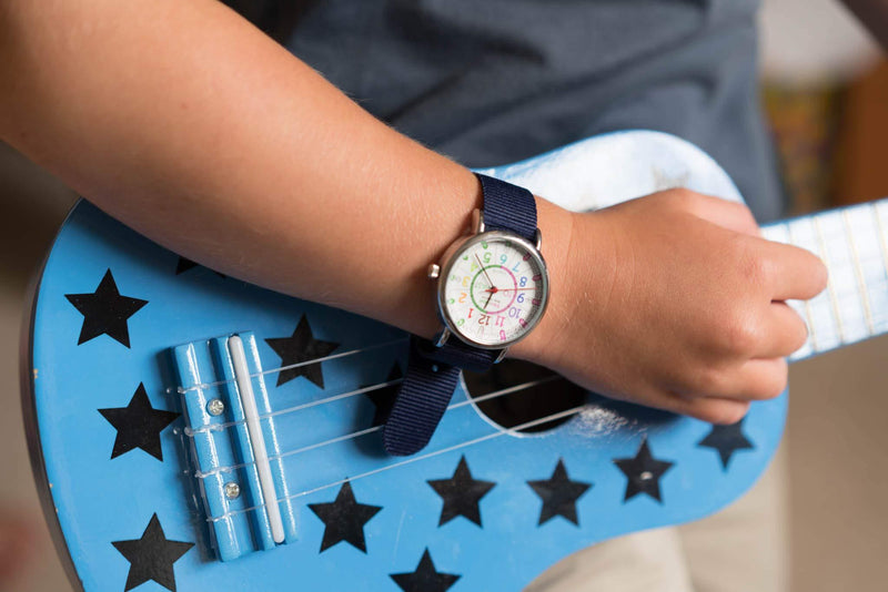 EasyRead Time Teacher Analog Learn The Time Boys Watch Navy #ERW-COL-PT-NB