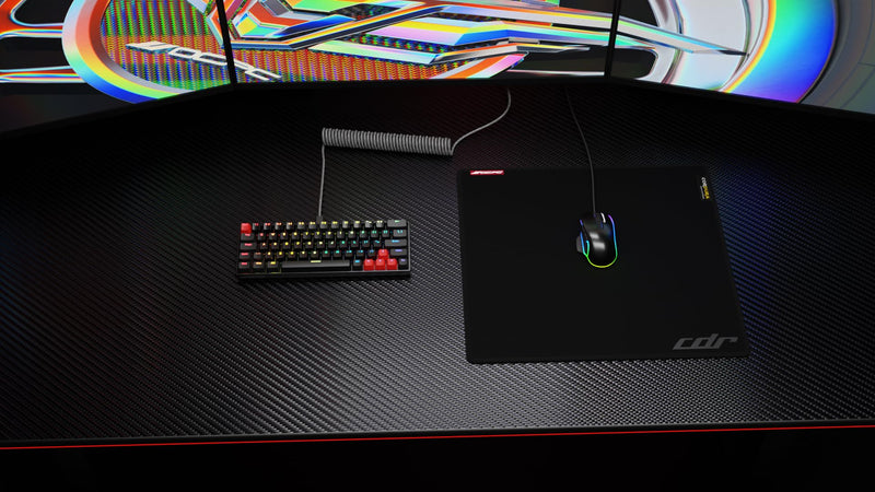 OCPC Mouse Pad, Anti - Slip Natural Rubber, Water-Repellent, Cordura Fabric, Black Medium Mouse Pad for Pc Gaming Desk, Office Desk Mat, Laptop Desk Pad, Office, and Home (360X300X3MM)… (Medium)