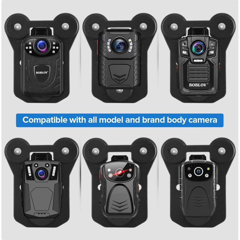 BOBLOV Body Camera Magnet Mount, 6pcs/8pcs Magnets Optional, Universal Magnetic Suction Back Clip, Make from Black Silica,Stick to Clothes for Universal All Brand Body Camera (12x10cm) 12x10cm