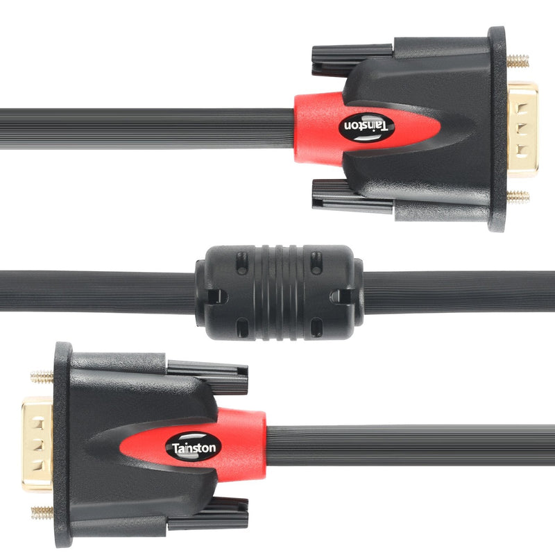 Tainston VGA to VGA Cable HD15 Monitor Cable with Ferrites Male to Male-25 Feet 25 Feet