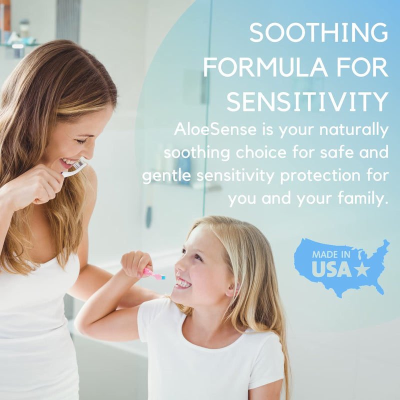 AloeSense Fluoride Toothpaste - Naturally Soothing Care for Sensitive Teeth & Gums - Infused with Gentle Aloe Vera & a Fresh Mint Taste - Natural Toothpaste Free-from Parabens & GMOs - (5oz, 1 Count) Regular (1-pack)