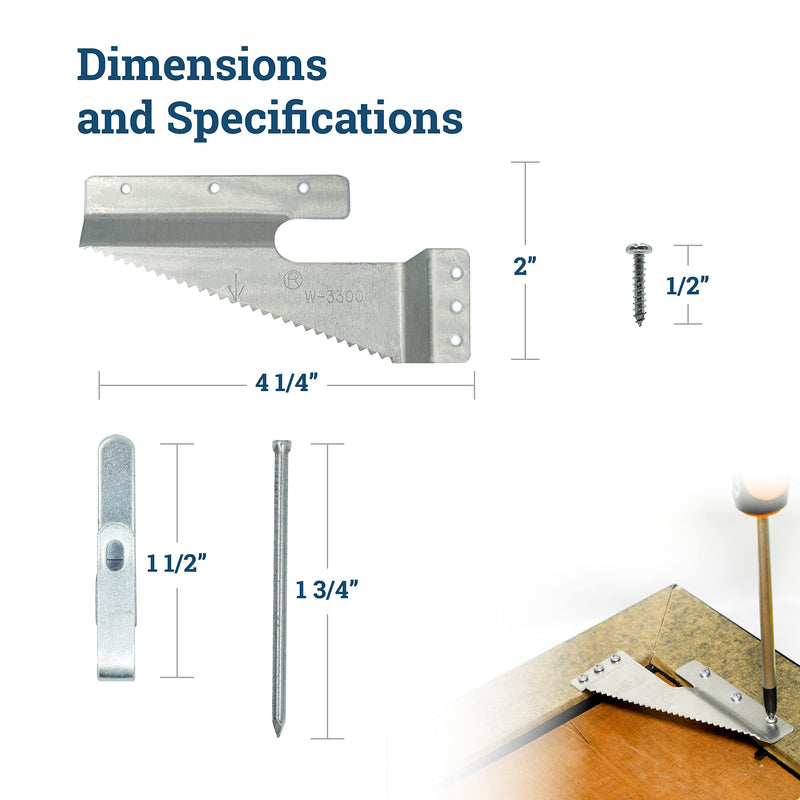 Wall Buddies Large Wall Hanger for Wood Picture Frames - Supports 60 lbs - 5 Pack - Includes Wall Hooks, Nails and Screws