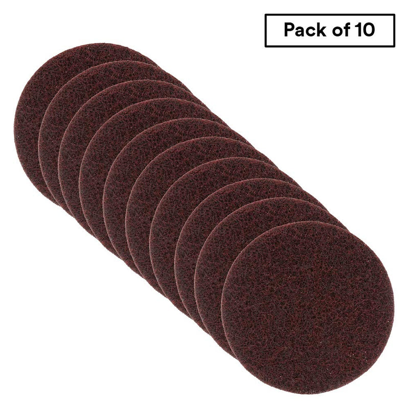 Scotch-Brite Surface Conditioning Disc for Sanding – Metal Surface Prep – Hook and Loop – Aluminum Oxide – Medium Grit – 5” diam. – Pack of 10