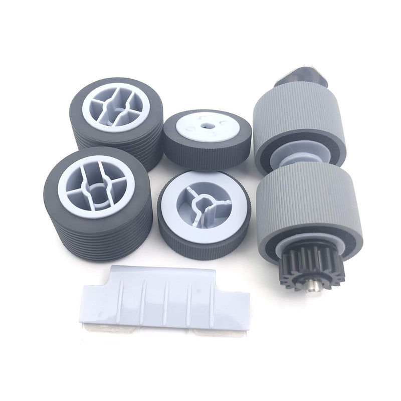 OKLILI PA03450-K011 PA03450-K012 PA03450-K013 PA03450-K014 Pick Roller Set Separator Roller Set Brake Roller Separation Pad Compatible with Fujitsu fi-5900C fi-5950 fi-5900 Scanner