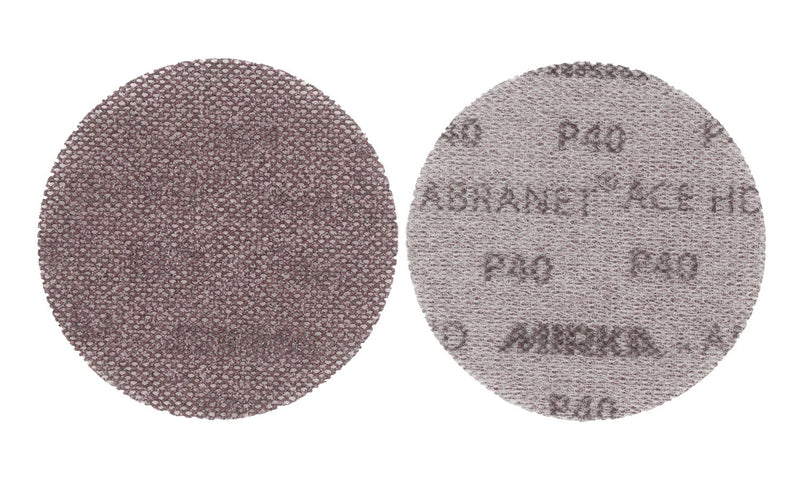 Mirka Abranet Ace HD mesh sanding discs Ø 125mm Velcro / grain P40 / 25 pieces / AH23202540 / for 125mm eccentrics and grinders / for sanding hard surfaces, wood, filler, paint, metal single
