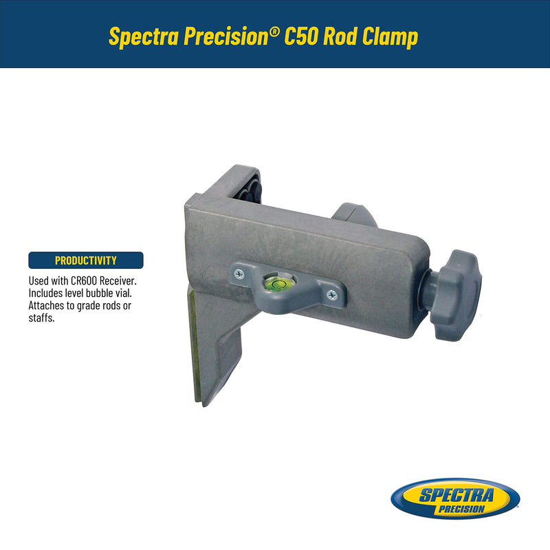 Spectra Precision C50 Rod Clamp with Quick Release, Accessory for CR600, HR400, HR500 Receivers