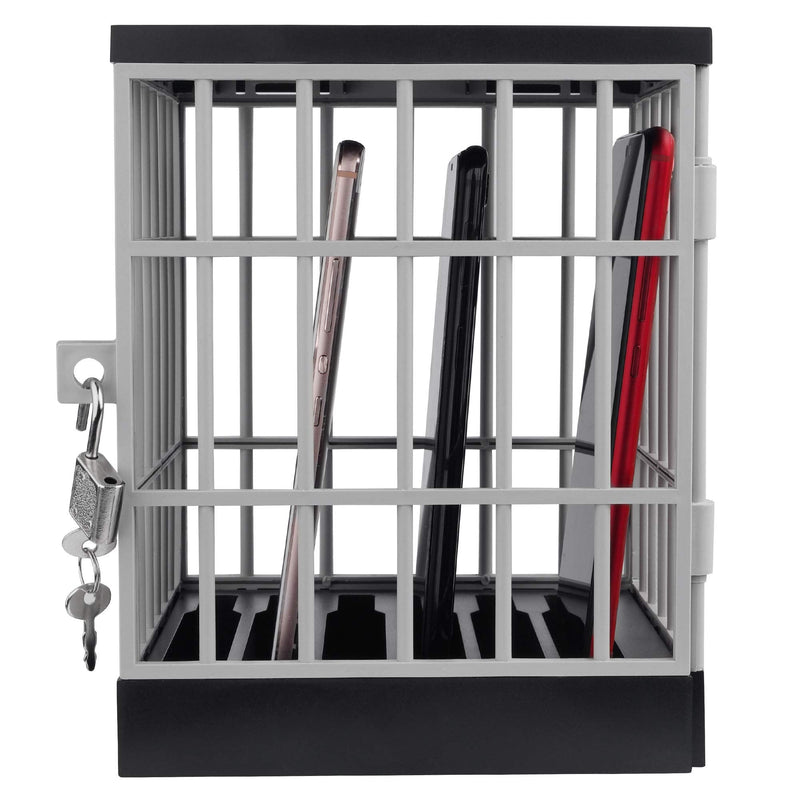 Gemaxvoled Mobile Phone Jail Cell Phones Prison Lockable Cage- Classroom Family Time Party Black