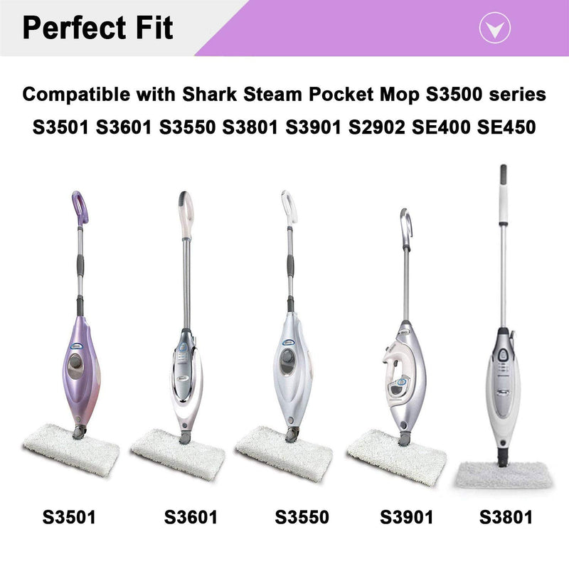 Extolife 6 Pack Steam Mop Pads Replacement for Shark Steam Pocket Mops S3501 S3601 S3550 S3801 S3901 S3601D S3801CO S3901D S3455K S2902 SE450
