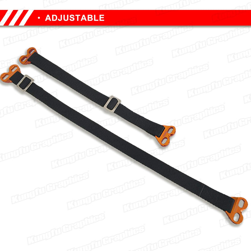 Kungfu Graphics Front Adjustable Rescue Strap for Dirtbikes Motocross Enduro Supercross Universal, Blue