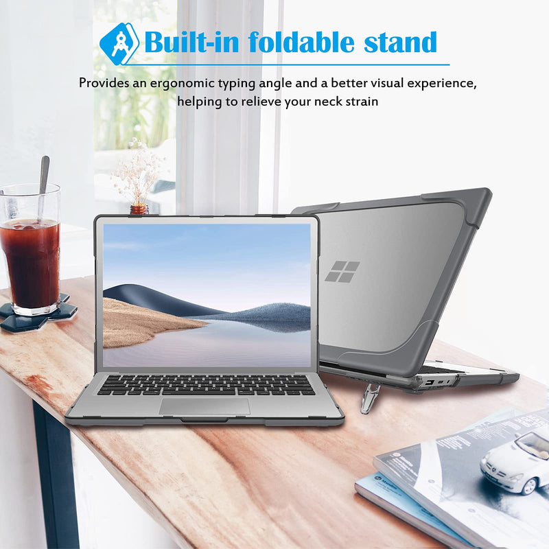 ProCase Hard Case for 15 inch Microsoft Surface Laptop 4/ Surface Laptop 3, Heavy Duty Hard Shell Protective Cover with Fold Kickstand for Surface Laptop 4/3 15 inch–Grey