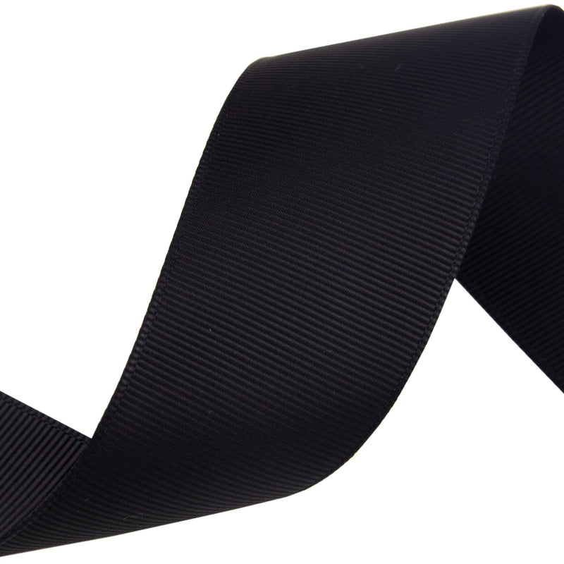 VATIN 1-1/2" Solid Black Grosgrain Ribbon Spool -50 Yards, Great for Sewing, Gift Wrapping, Hair Bows, Flower Arranging, Home Decorating 1-1/2" x 50 Yards