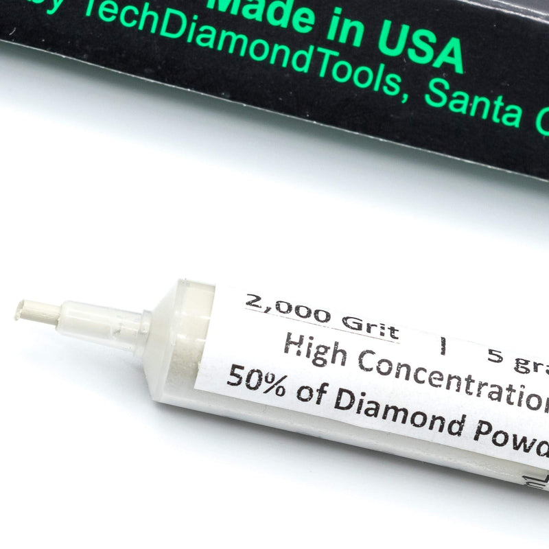 TechDiamondTools Kit of 3 Diamond Polishing Compound Polishing Paste 2000 4000 8000 Grit for Marble Glass Metal Rock Jewelry Resin Silver Gemstone with High Concentration of Diamond Powder USA Made 8000 4000 2000 grit