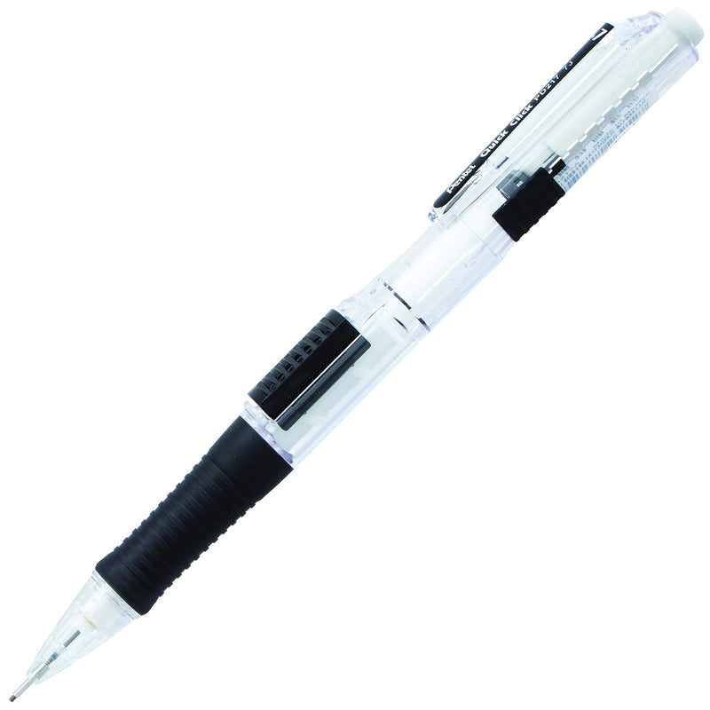 Pentel QUICK CLICK Mechanical Pencil (0.7mm), Black Barrel, Box of 12 Pencils (PD217A) 0.7mm 12 Pack