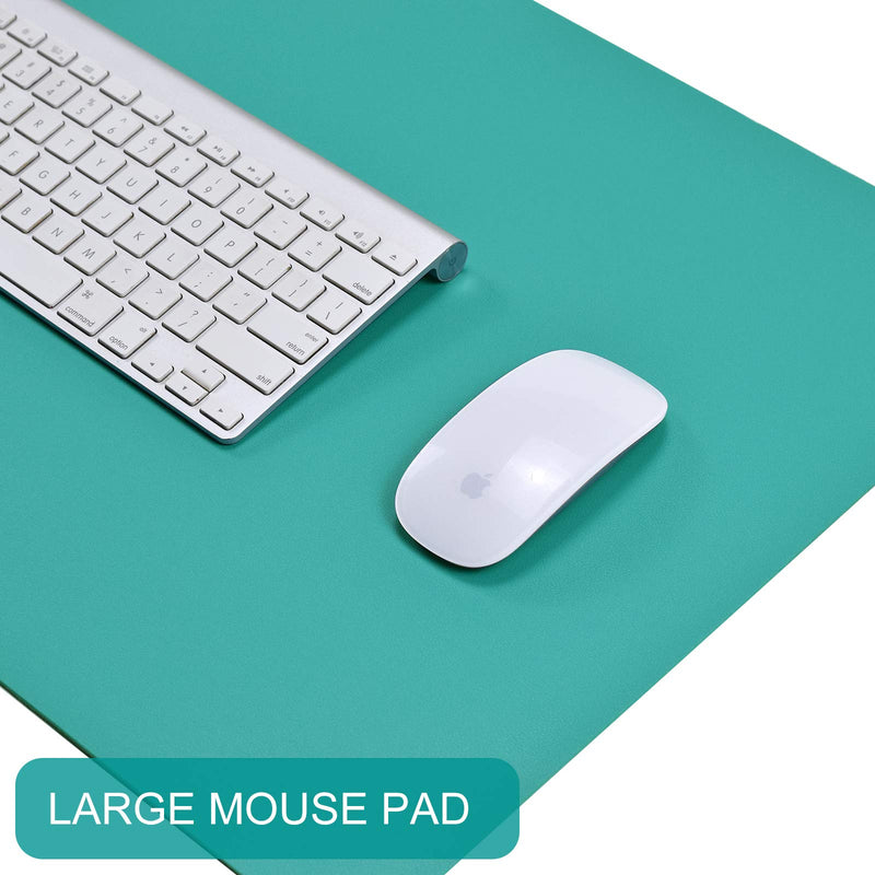 WAYBER Non-Slip Desk Pad (23.6 x 13.7"), Waterproof Desk Mat, PU Mouse Pad, Leather Desk Cover, Office Desk Protector, Desk Writing Mat for Office/Home/Work/Cubicle (Dark Cyan) Dark Cyan 23.6“ x 13.7"