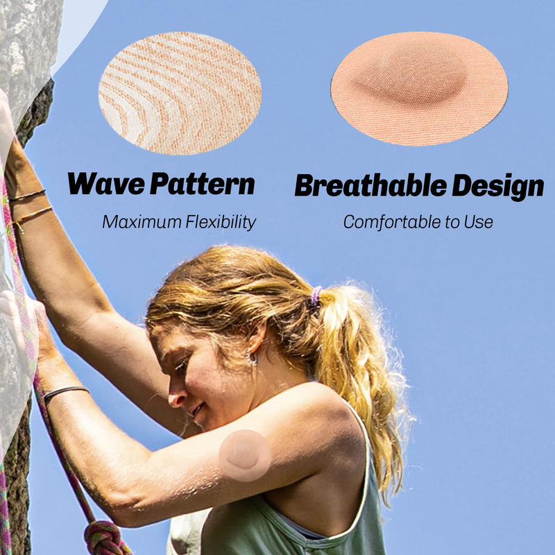 Kovoq Sensor Covers for Freestyle Libre Sensor, (40 Pack) Adhesive Patches Waterproof & 2 Pack Reusable Hard Shell Covers, CGM Sensor Patches, No Glue on Sensor, Compatible with Libre 1&2, Tan 40+2-Tan