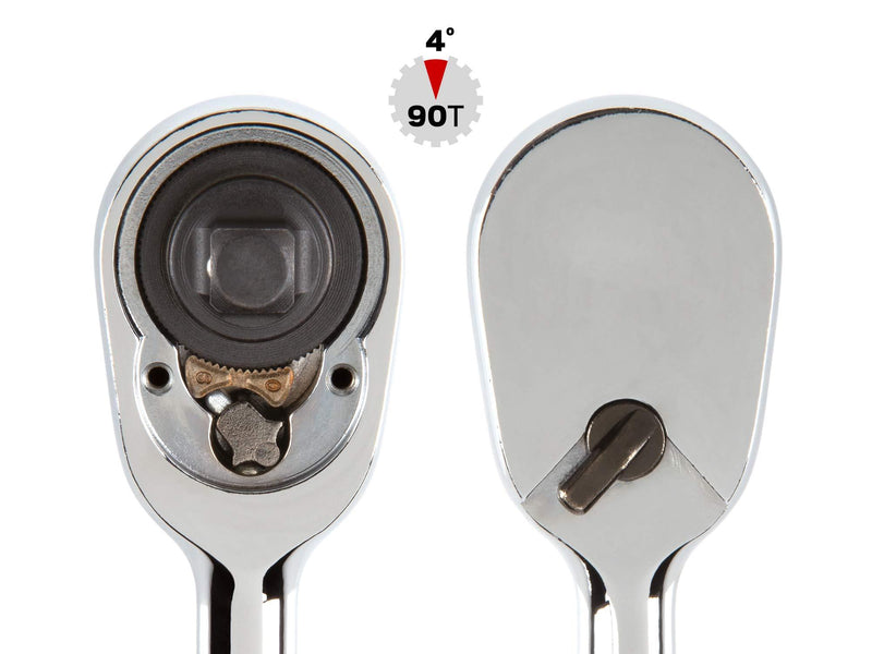 TEKTON 1/4 Inch Drive x 6 Inch Ratchet | SRH01006 Non-Quick-Release