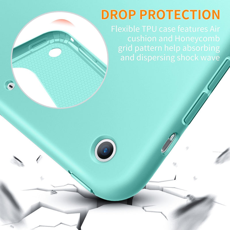 DTTO Mini Case for iPad Mini 3/2/1, (Not Compatible with Mini 5th Generation 2019) Ultra Slim Lightweight Smart Case Trifold Cover Stand with Flexible Soft TPU Back Cover [Auto Sleep/Wake],Mint Green Mint Green
