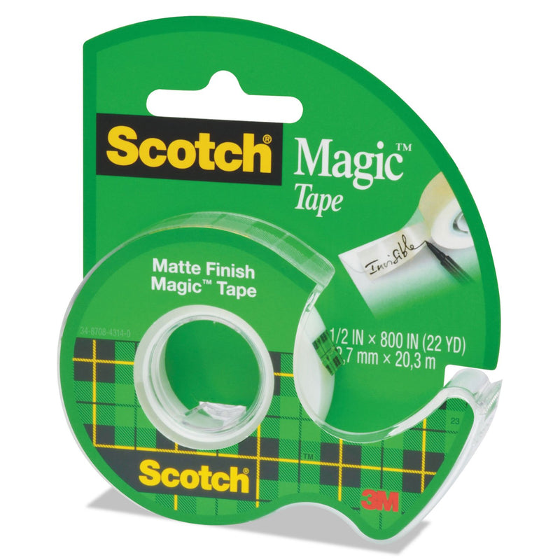 Scotch 119 Magic Tape in Handheld Dispenser, 1/2-Inch x 800-Inch, 1-Inch Core, Clear