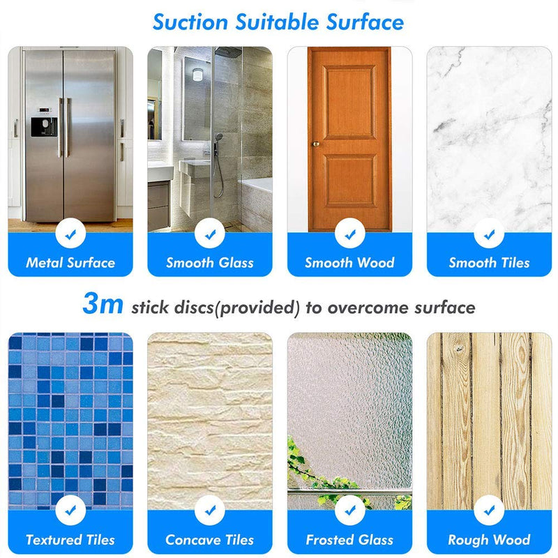 BOPai 24 inch Vacuum Suction Cup Towel Bar,Removeable Shower Mat Rod Shower Door Adhesive Towel Bar Suction Towel Rack,Premium Chrome