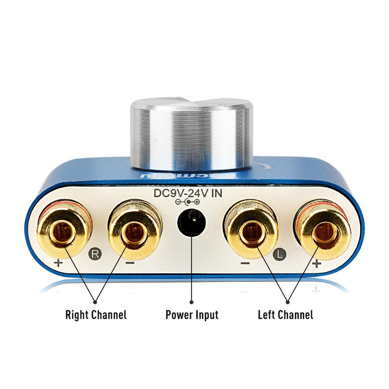 Facmogu F900 2 CH Bluetooth Amplifier 100W with Power Supply Adapter DC 12V 5A, 50W + 50W BT 5.0 Mini Wireless Audio Power AMP for Home HiFi Stereo Speaker Blue