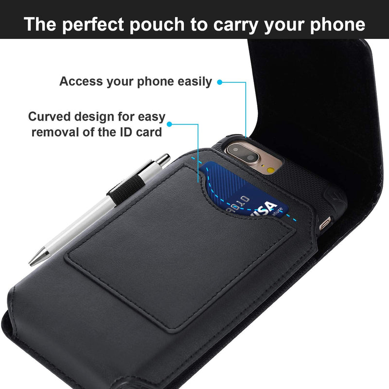 BECPLT Holster for Galaxy Z Fold 4 Leather 360 Rotating Belt Clip Pouch Case Cover for Samsung Galaxy Z Fold3 5G Galaxy Fold4 5G Galaxy Z Fold2 5G -Black