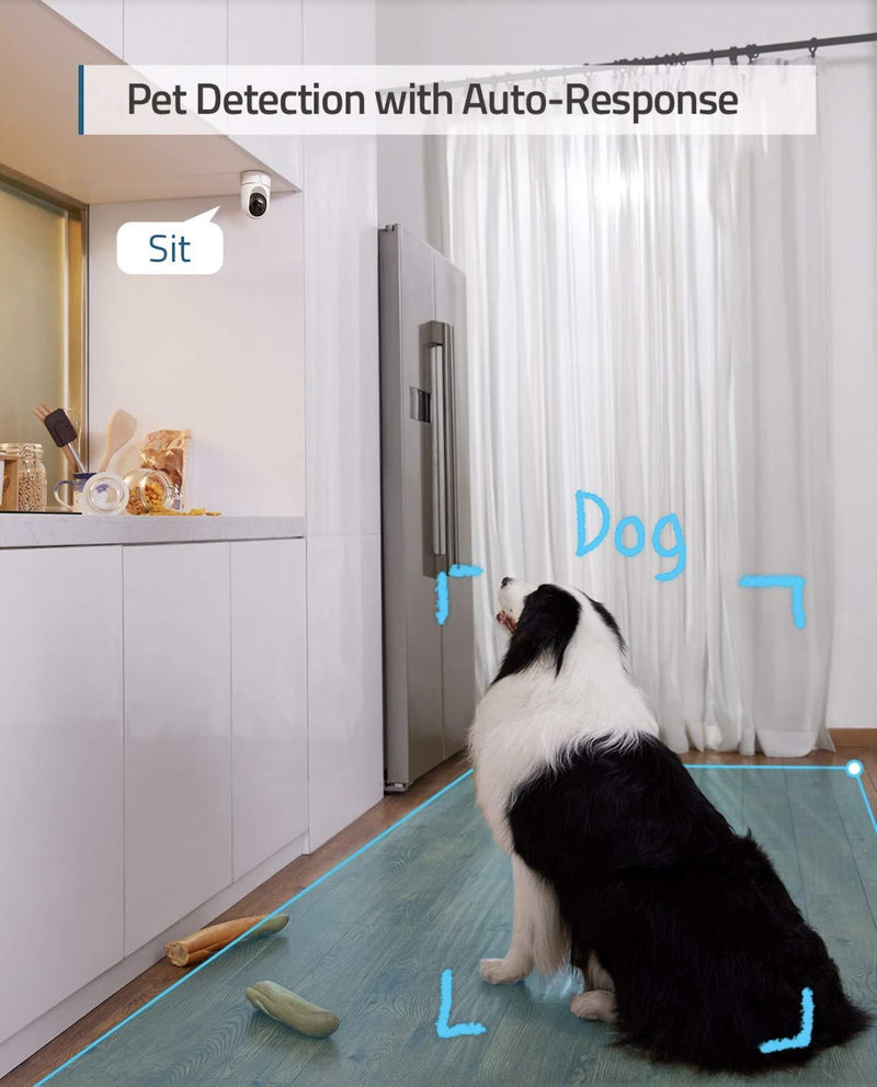 eufy Security Solo IndoorCam P24, 2K Pan & Tilt Security Indoor Camera, Plug-in Camera with Wi-Fi, Human & Pet AI, Voice Assistant Compatibility, Night Vision, Motion Tracking, HomeBase not Compatible