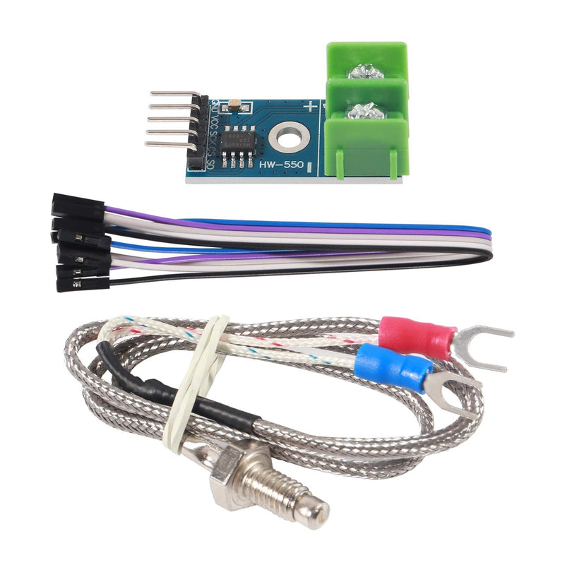 ACEIRMC DC 3-5V MAX6675 Module + K Type Thermocouple Temperature Sensor Thermocouple Sensor Set M6 Screw Compatible with Raspberry Pi Arduino (4pcs)