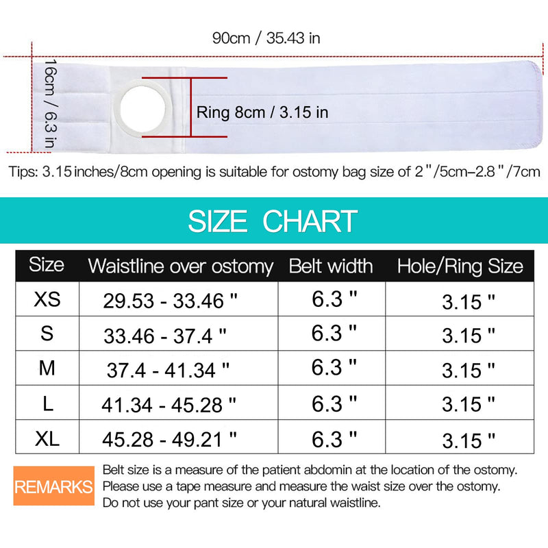 Medical Ostomy Belt Ostomy Hernia Support Belt Abdominal Binder Brace Abdomen Band Stoma Support For Colostomy Patients to Prevent Parastomal Hernia Stoma Opening- Men Or Women- Size L Large (Pack of 1)