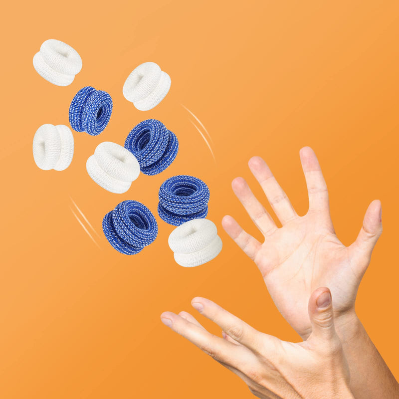 20 Pack First Aid Tublar Bandage Finger Roll Tubular Bandage Dressings Finger Bandage Tubular Finger Dressings Finger Cots Buddies Blue White Bandages for Finger Sprains and Swelling 15 x 600mm