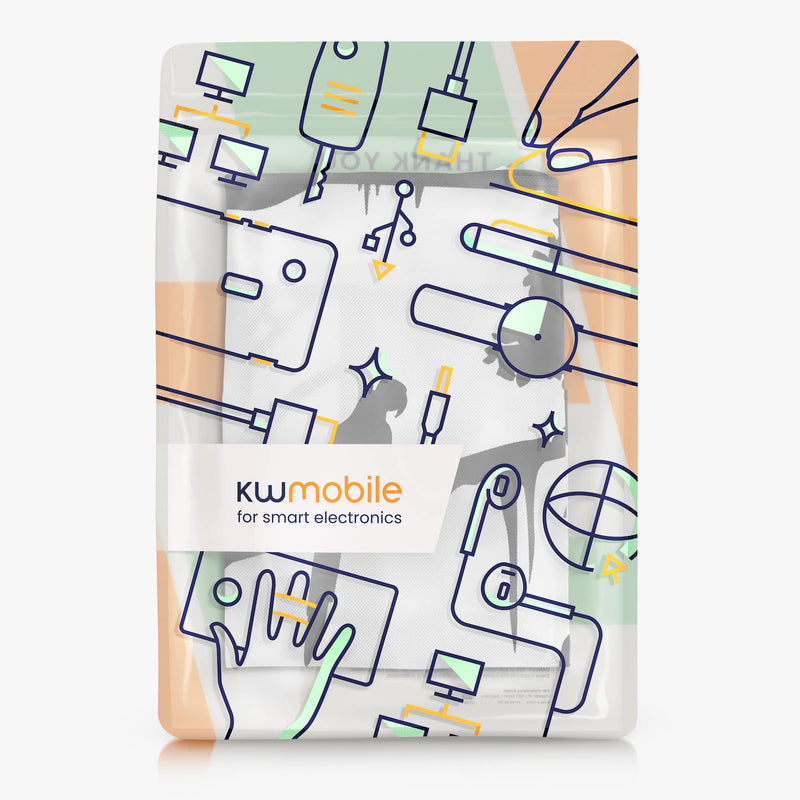 kwmobile Computer Monitor Cover Compatible with 24-26" Monitor - Jungle Silhouette Black/White Jungle Silhouette 01-02