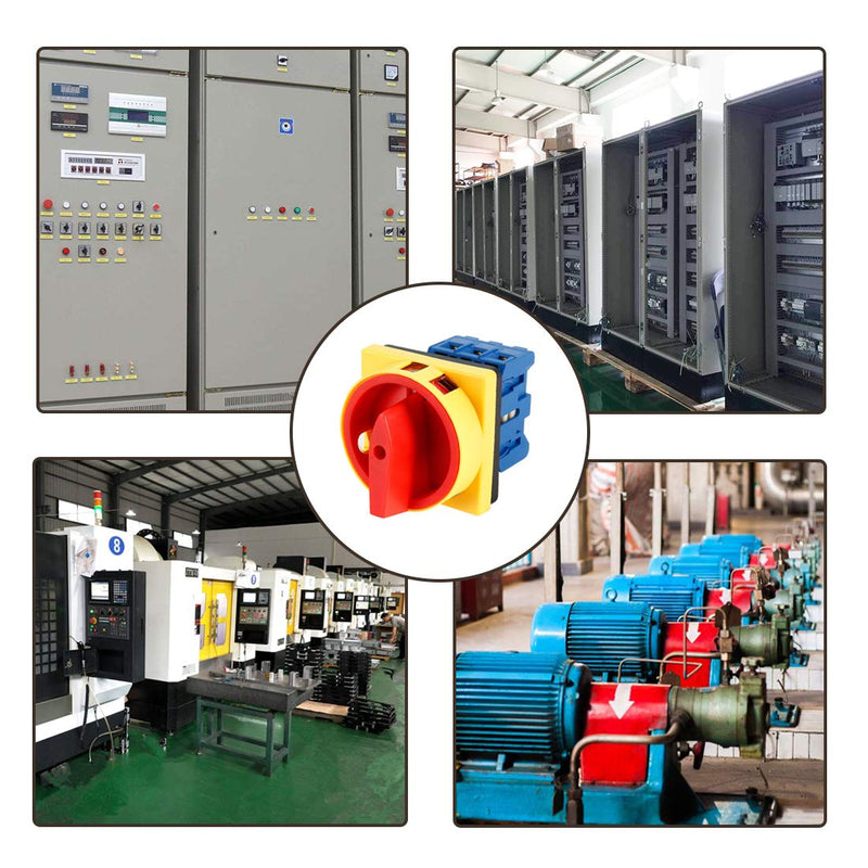 VictorsHome Changeover Switch SYW30-25 2 Positions 6 Terminals Universal Rotary Cam Selector Latching Switches 660V 25A
