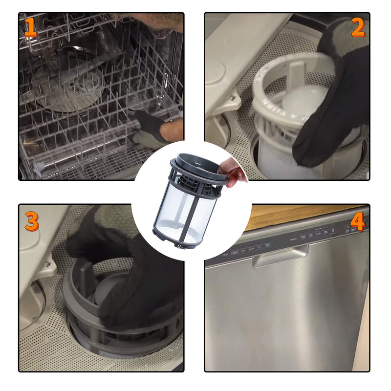Funmit W10872845 Dishwasher Pump Filter (Upgraded Version) Compatible with Whirlpool Amana Kenmore Kitchen-aid Dishwasher Replaces 8579307 AP6030094 W10056425 W10056426