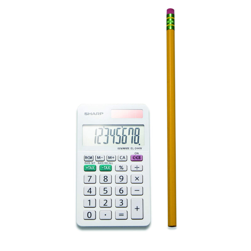 Sharp EL-244WB Business Calculator, White 2.125, 2.38 x 4.06 x 0.31 inches