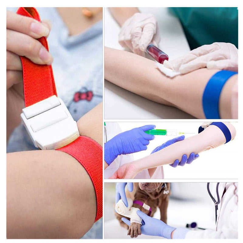 6 pieces tourniquet, tourniquet, tourniquet, fast tourniquet with unique closure system, medical nurse tourniquet, for medical emergency nurse first aid color