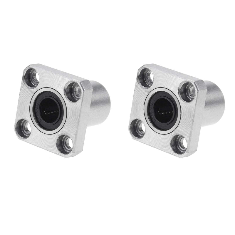 2PCS LMK10UU Square Flange Linear Ball Bearings, Diameter 10mm, for Linear Motion Shaft LMKUU 2Pcs X 10mm