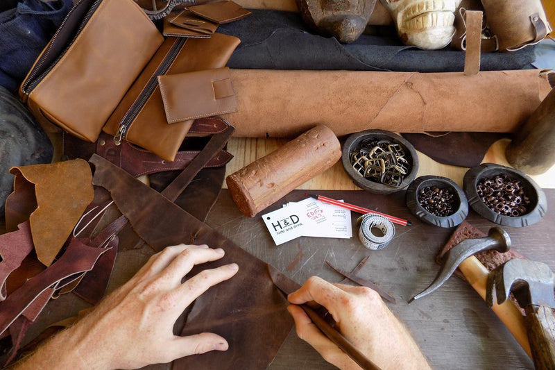 Hide & Drink, Thick Leather Durable Mouse Pad, Executive Work Desk & Office Essentials Handmade :: Bourbon Brown