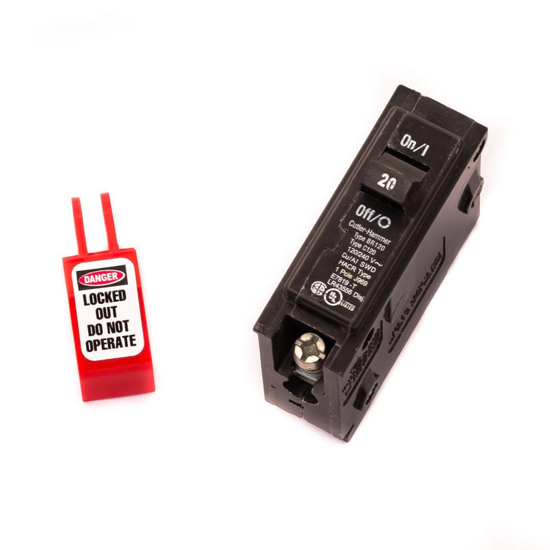 Zing Green Products 7110 USA Made Industrial Universal Circuit Breaker Lockout for Lockout Tagout, Red, 3 Pack