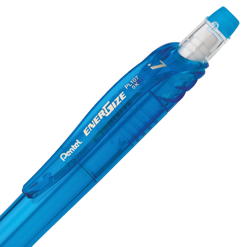 Pentel EnerGize-X Mechanical Pencil (0.7mm) Sky Blue Barrel, Box of 12 (PL107S)