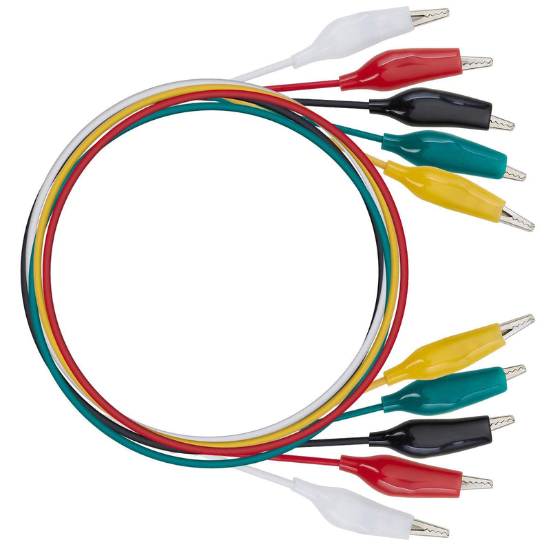 WGGE WG-026 10 Pieces and 5 Colors Test Lead Set & Alligator Clips,20.5 inches (2 Pack) 2 PACK