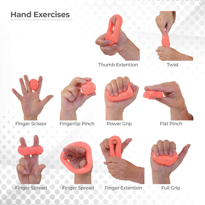 Sammons Preston Therapy Putty, Therapeutic Hand Exerciser, Theraputty for Finger and Hand Rehabilitation, Exercise Putty to Improve Hand Grip Strength, Occupational Therapy, 4 Ounce, Medium Soft, Red Red - Medium Soft 4 Ounces