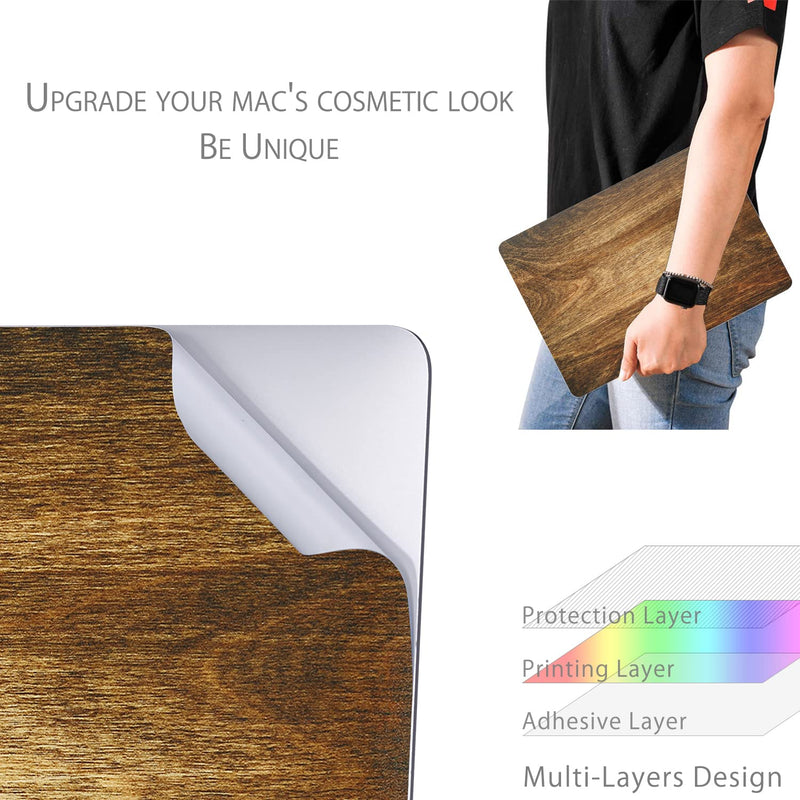 Digi-Tatoo Decal Skin Compatible with 2022 MacBook Air 13.6 inch (Model A2681 w/ M2 chip) - Protective and Decorative Full Body Laptop Skin Decal Sticker, Anti-Scratch Vinly Wrap [Wood Texture 2] Air 13" 2022 Wood Texture 2