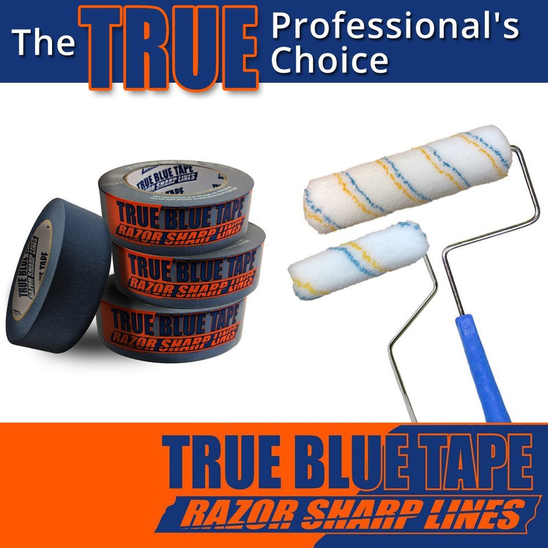 True Blue 18" Professional Paint Roller Covers, Best for All Types of Paint (3, 3/8" Nap)