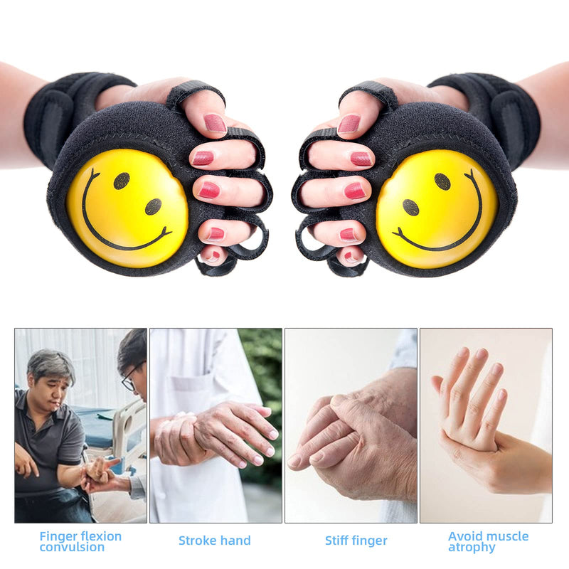 Anti-spasticity Ball Splint Hand Finger for Hand Stroke Hemiplegia Finger Recovery Spasm Dystonia Hemiplegia Finger Training Hand Functional Impairment for Children and Men and Women Medium