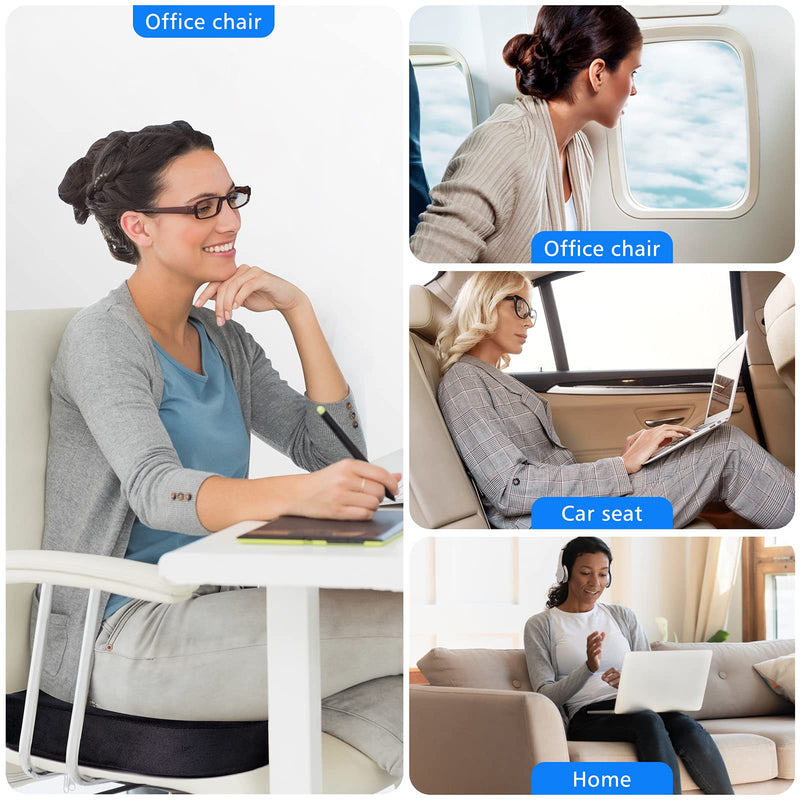 WAOAW Seat Cushion, Office Chair Cushions Butt Pillow for Long Sitting, Memory Foam Chair Pad for Back, Coccyx, Tailbone Pain Relief