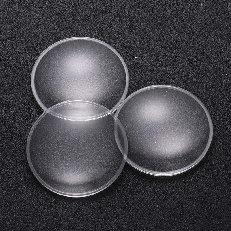 Baluue 40pcs Biconvex Lens Polished Double-Convex Lens Magnifier Lens Replacement, 42mm Diameter