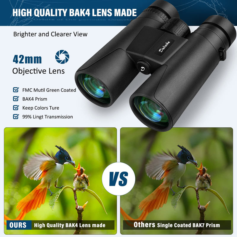 12x42 Binoculars for Adults and Kids,Professional Binoculars with Durable & Clear BAK4 Prism FMC Lens,Waterproof Binoculars for Concert Bird Watching and Outdoor Sports