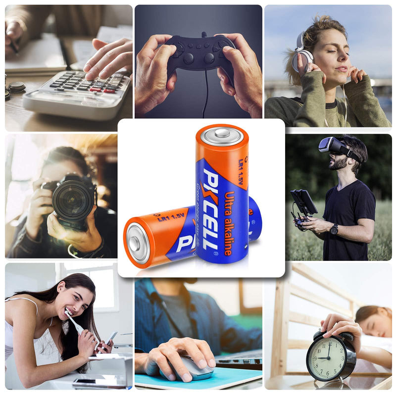 PKCELL N Alkaline Battery1.5V LR1 Long Lasting, All-Purpose N Battery- 4Count
